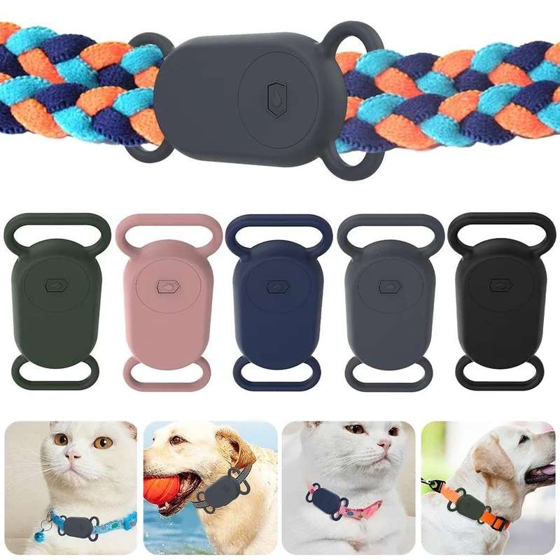 For Samsung Galaxy SmartTag 2 Pet Silicone Life Waterproof Protective Case(Black)