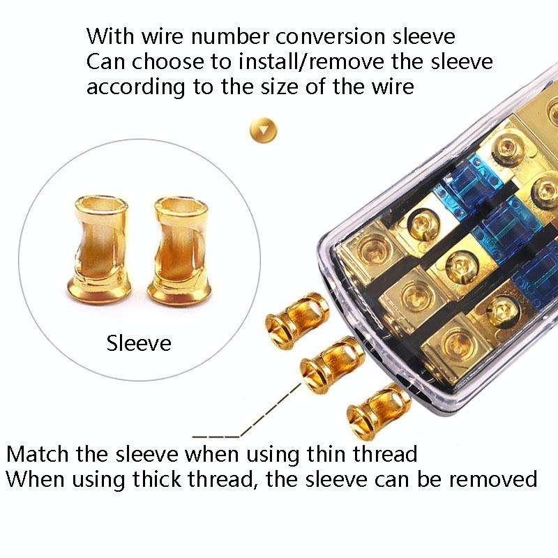 Car Audio Modification Fuse Holder Fuse Liner Fuse Splitter, Specification: 1 In 2 Out