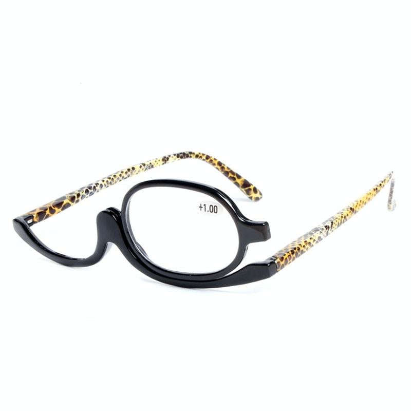 Makeup Presbyopic Glasses Monolithic Reading Glass Magnifying Glass, Degree: +350(Black)