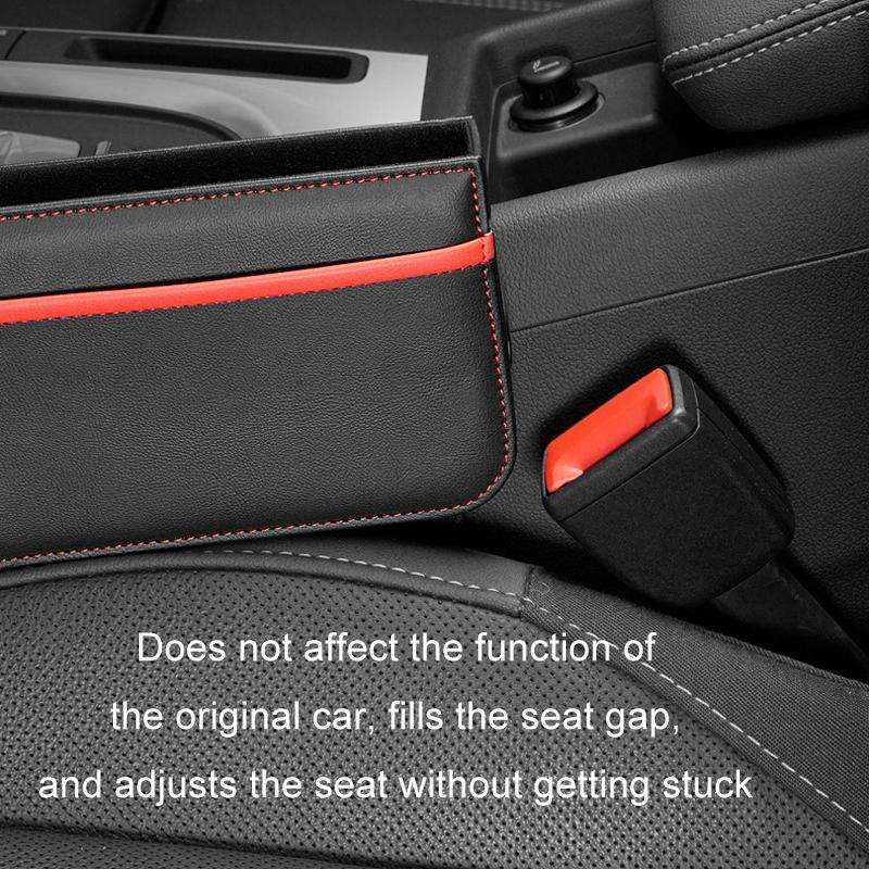 Leather Car Seat Gap Multifunctional Storage Box(Brown)