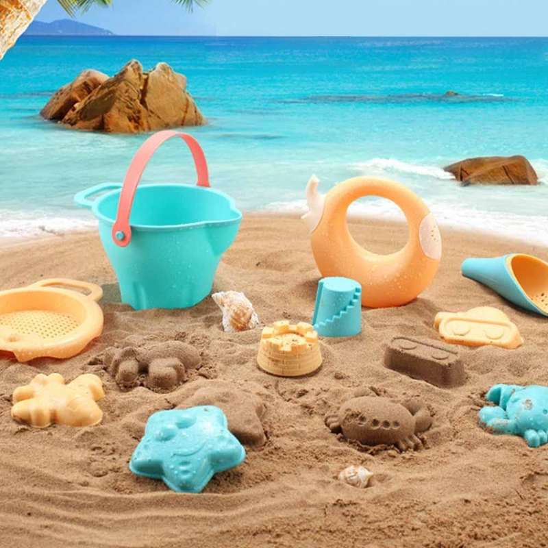5 in 1 Outdoor Play Water Play Sand Soft Silicone Material Tool Children Play Water Toy Set