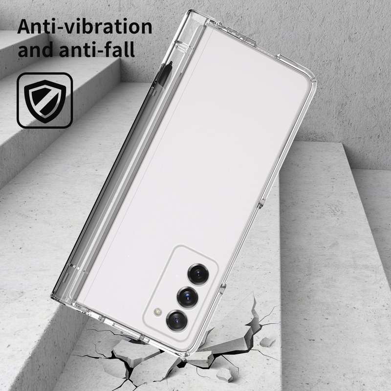 For Samsung Galaxy Z Fold2 5G Macaron Hinge Phone Case with Stylus Pen Fold Edition & Protective ...