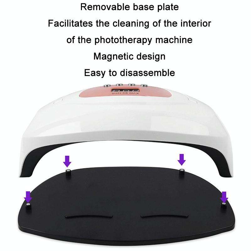 Sun X8 Max 150W Dual Light Source UV Nail Lamp LED Phototherapy Machine(EU Plug)