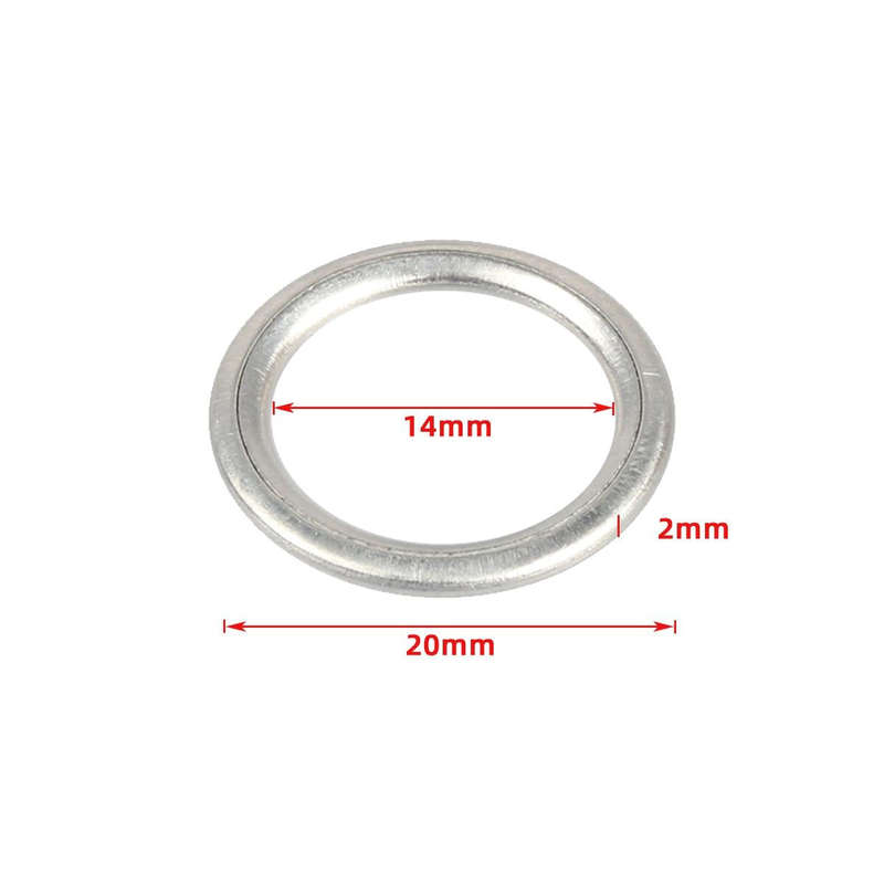 25pcs / Pack For Volkswagen Magotan / Sagitar / CC Car Oil Drain Screw Washer N0138157(Silver)