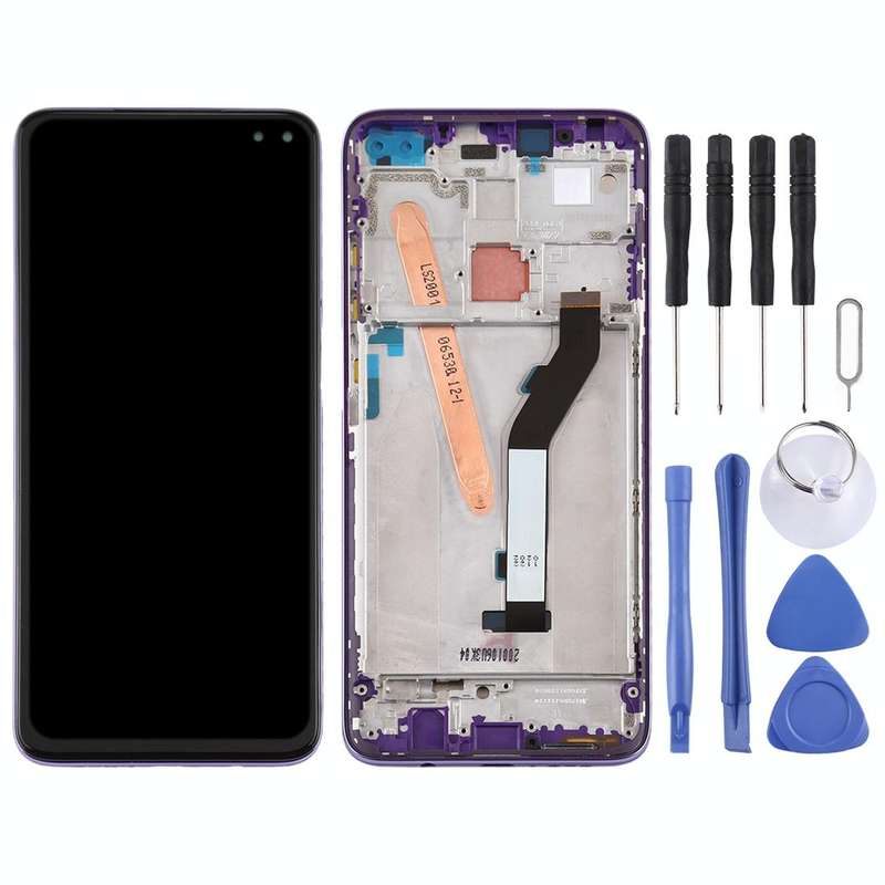 Original LCD Screen for Xiaomi Redmi K30 5G Digitizer Full Assembly with Frame(Purple)