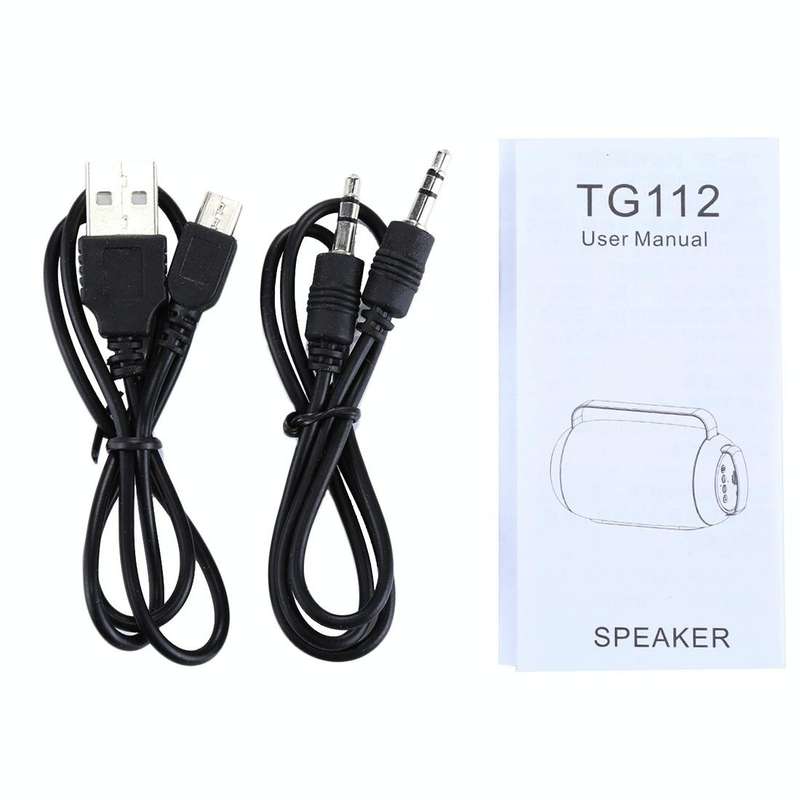 T&G TG112 Portable Bluetooth Speaker, with Mic & FM Radio Function, Support Hands-free & TF Card ...