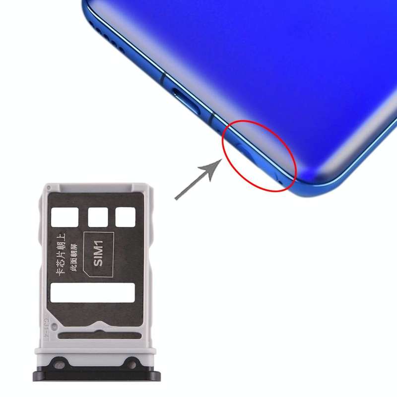 SIM Card Tray + SIM Card Tray for Huawei Honor V30 Pro / Honor V30 (Black)