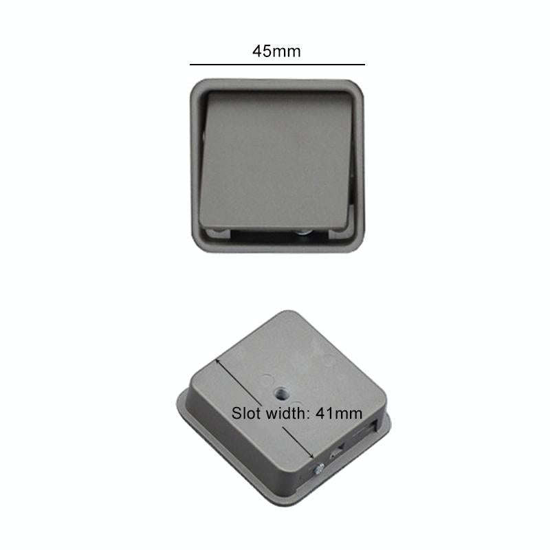 Simple Wardrobe Slotted Scrub Handle Concealed Recessed Drawer Invisible Handle, Single Hole (Black)