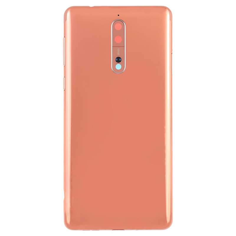 Battery Back Cover with Camera Lens & Side Keys for Nokia 8(Orange)
