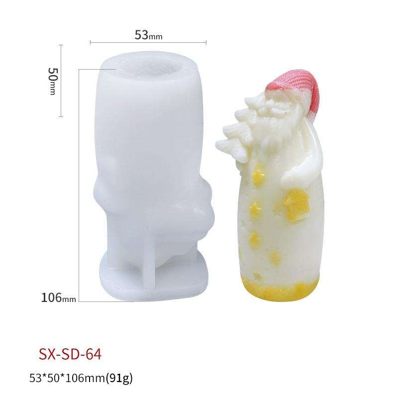 Christmas DIY Scented Candle Silicone Mold, Color: White(SD-64)