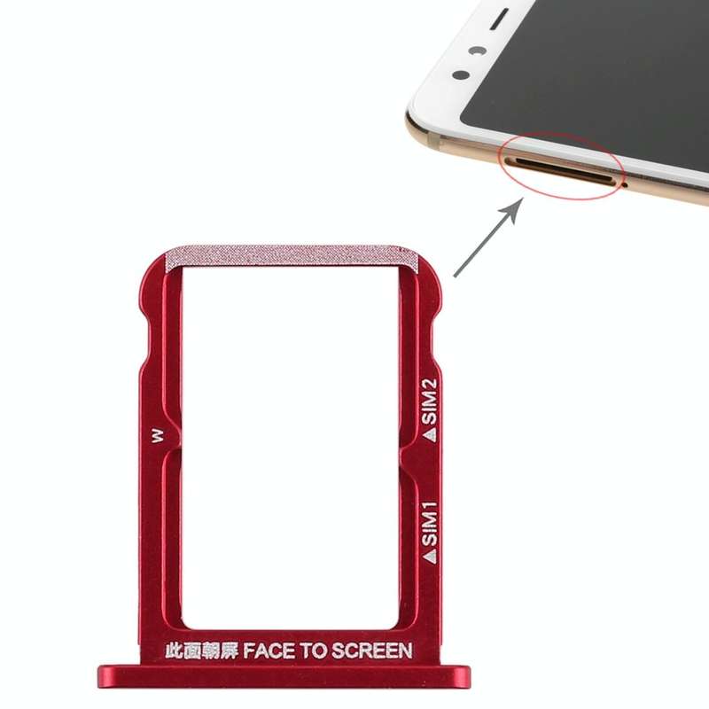 Double SIM Card Tray for Xiaomi Mi 6X (Red)