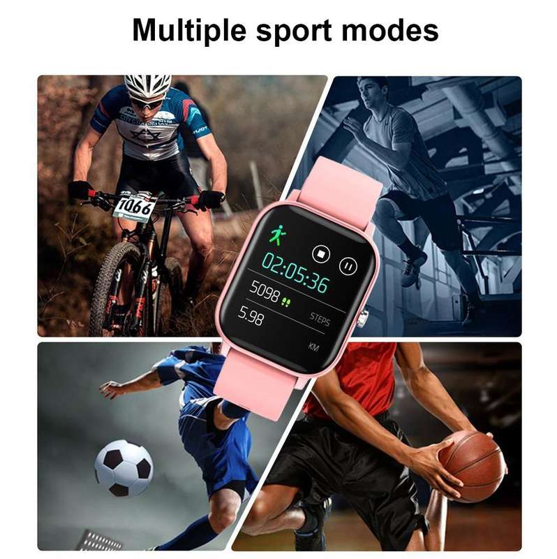 P8 1.4 Inch Heart Rate Blood Pressure Monitoring Smart Watch, Color: Gold