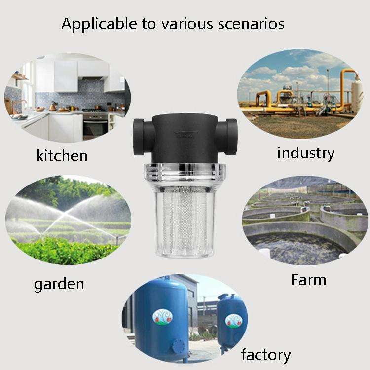 Water Pipe Front Plastic Filter Garden Irrigation Water Purifier, Specification: 4 Points Interfa...