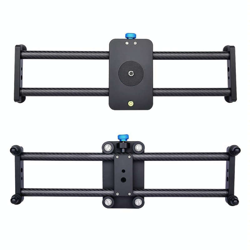 YELANGU L40T 40cm Carbon Fiber Slide Rail Track for SLR Cameras / Video Cameras (Black)