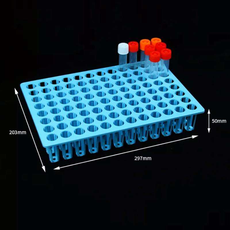 2 PCS Plastic Storage Rack Virus Sampling Tube Rack, Specification: 96-well