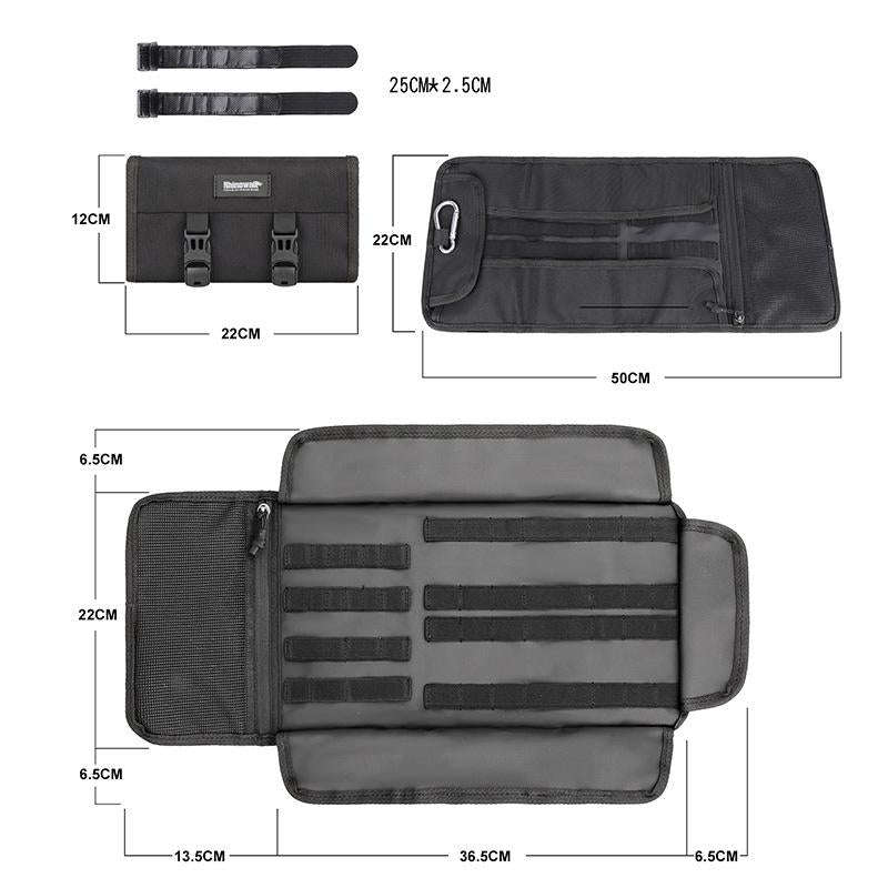 Rhinowalk MT103 Motorcycle Maintenance Tool Storage Bag Portable Repair Kit Bag(Black)