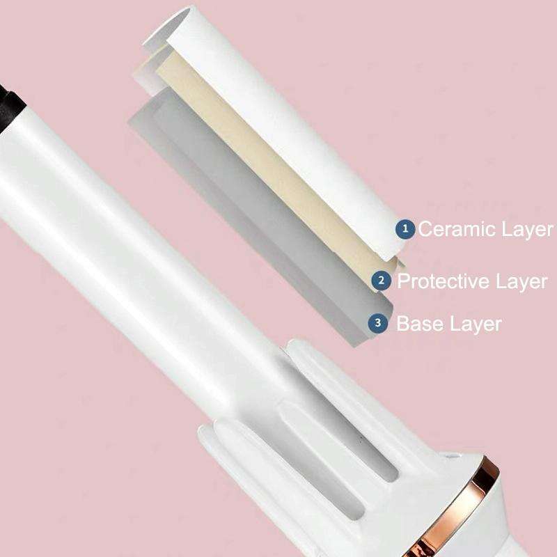 Automatic Curling Iron With Bi-Directional Rotating Ceramic Glaze Coating Hair Care, Plug: US Plu...