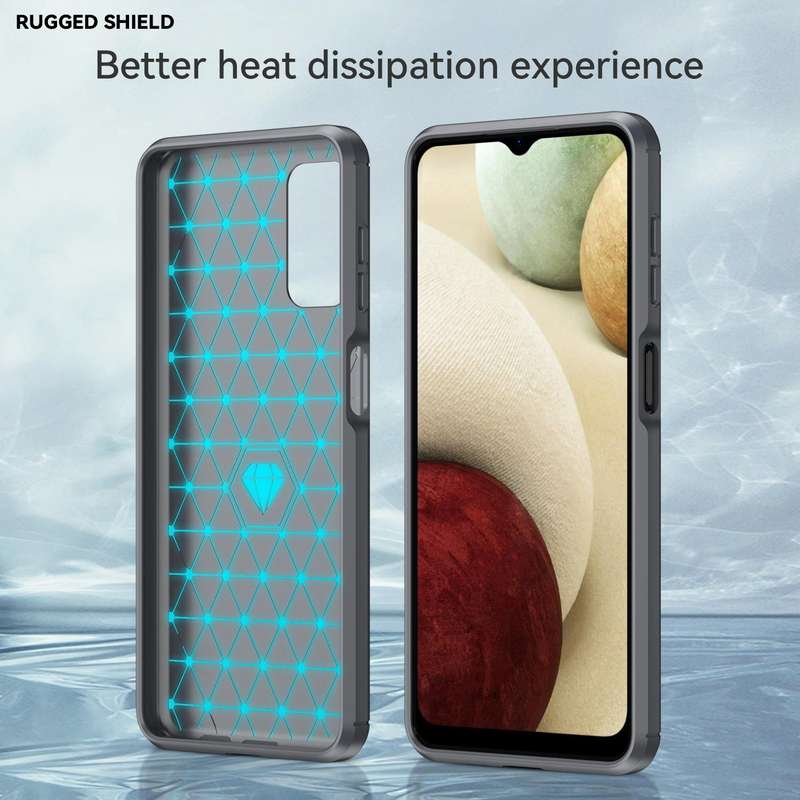 For Samsung Galaxy A04s Brushed Texture Carbon Fiber TPU Case(Grey)