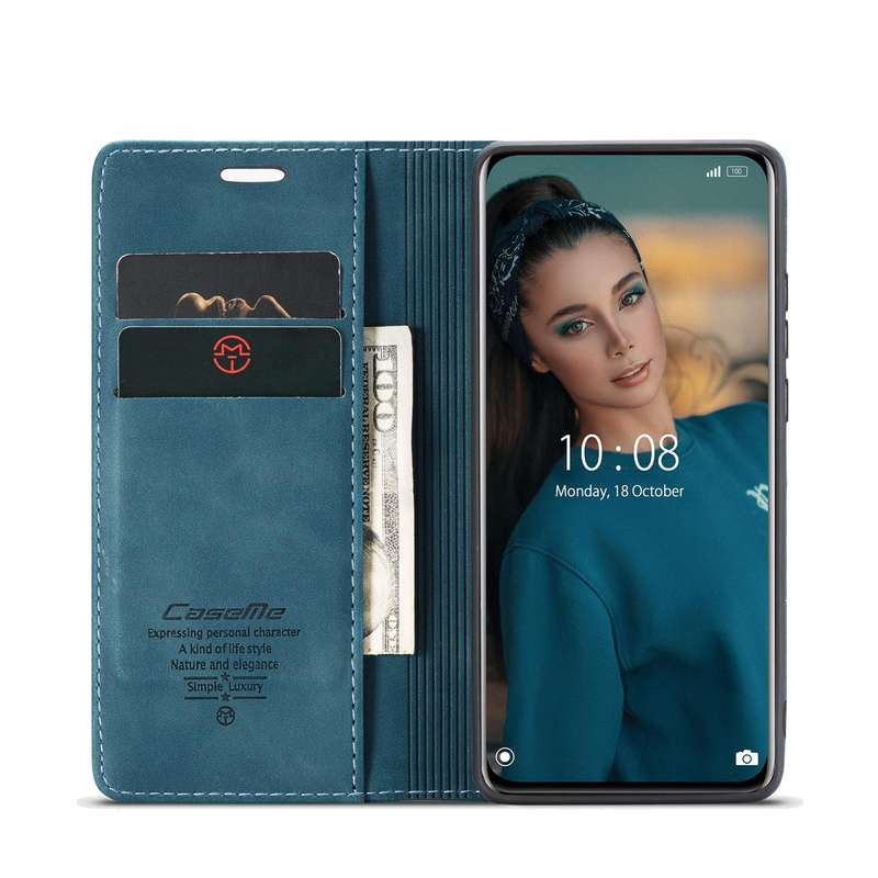 For Xiaomi 12 Pro CaseMe 013 Multifunctional Horizontal Flip Leather Phone Case(Blue)