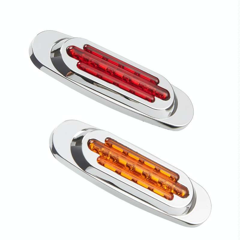 12-24V 16 LEDs Electroplating Side Lights Side Tail Lights Cargo Truck Modification Light, Colour...