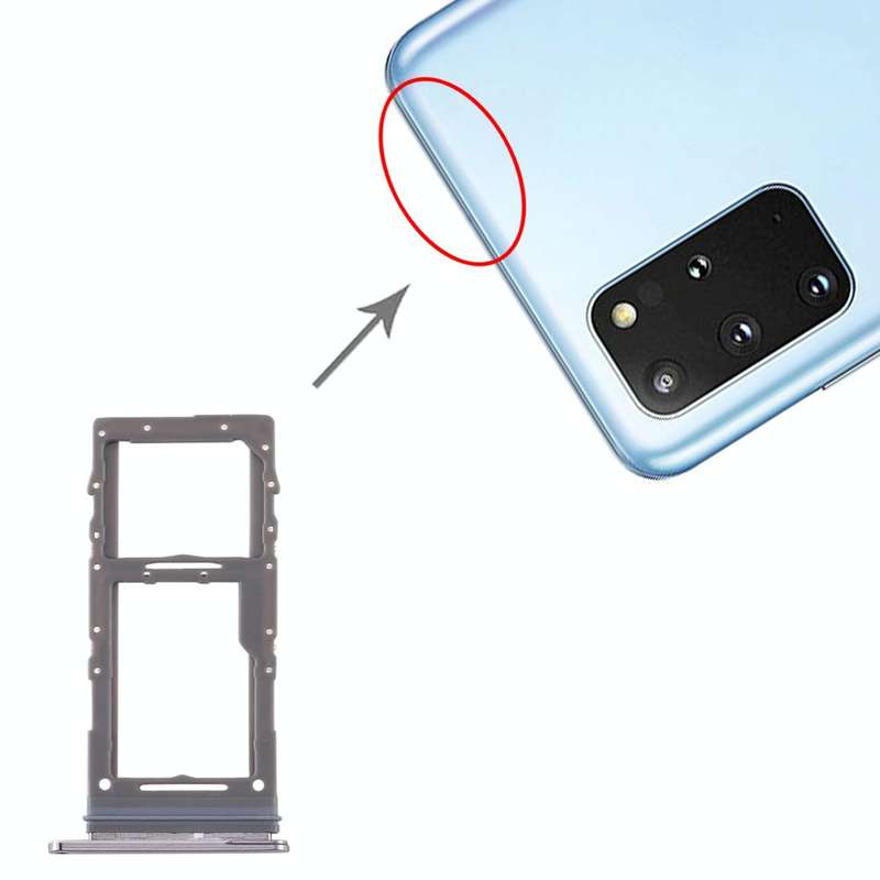 For Samsung Galaxy S20+ / Galaxy S20 Ultra SIM Card Tray + Micro SD Card Tray (Grey)
