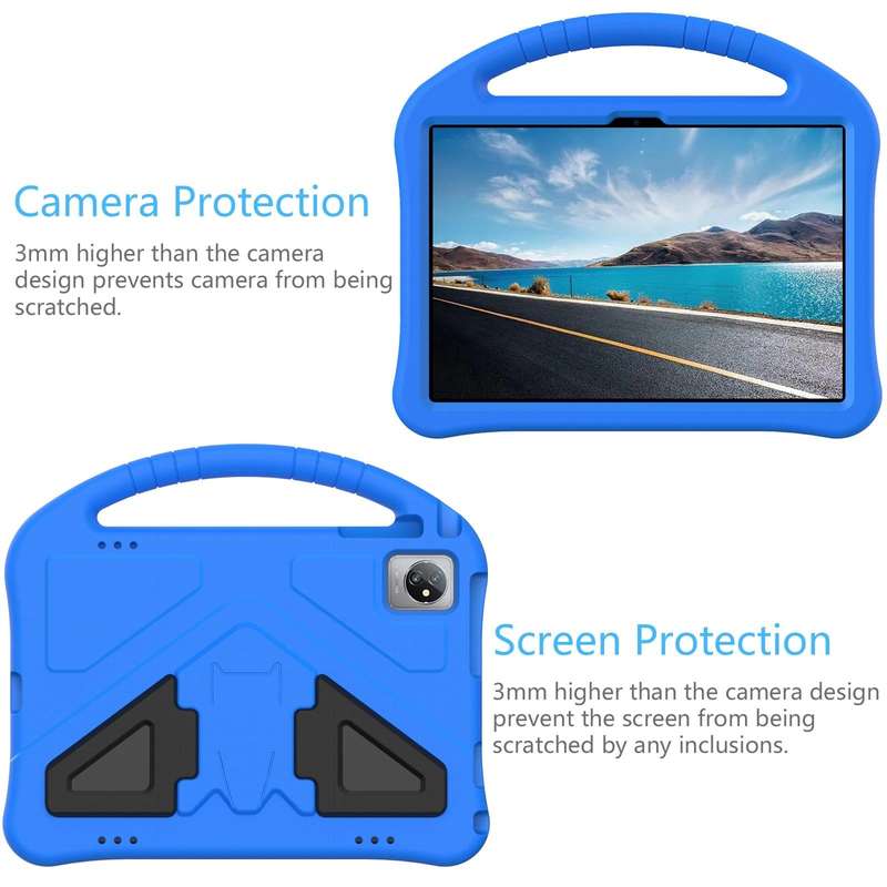 For Blackview Tab 70 WiFi 2023 EVA Shockproof Tablet Case with Holder(Blue)