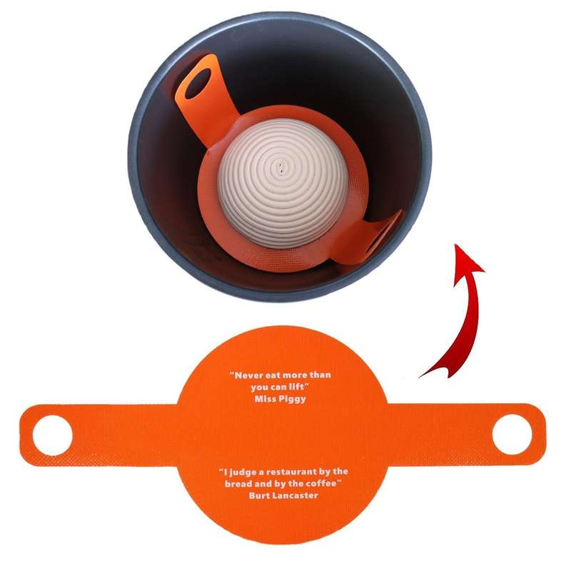 Oven Accessories Bread Dough Transfer Baking Mat Long Handle Extraction Mat(Orange)