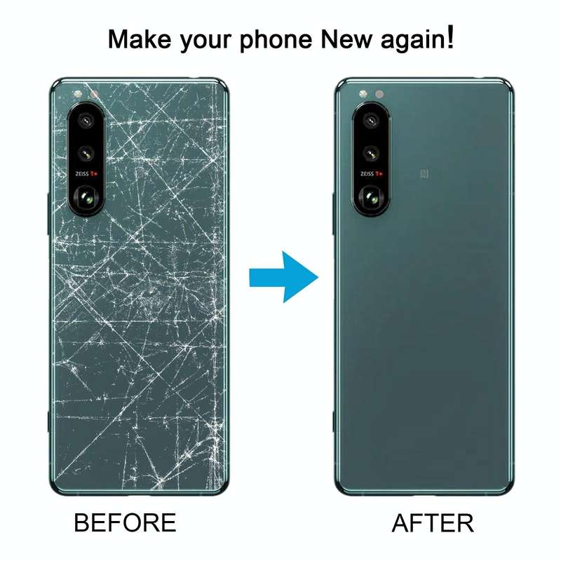 For Sony Xperia 5 III Original Battery Back Cover with Camera Lens Cover(Silver)