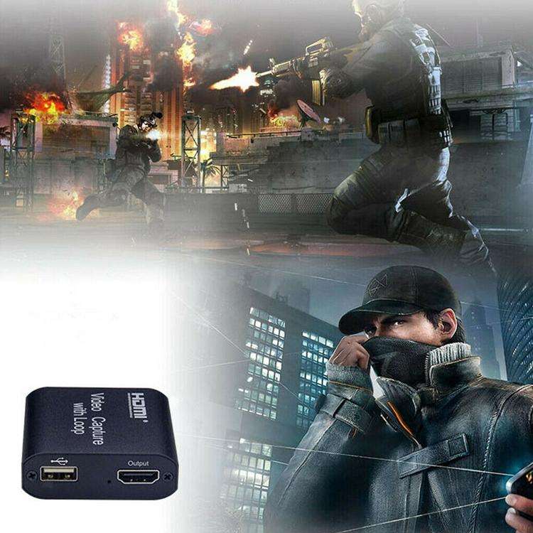 USB 2.0 to HDMI 4K HD Video Capture with Loop (Black)