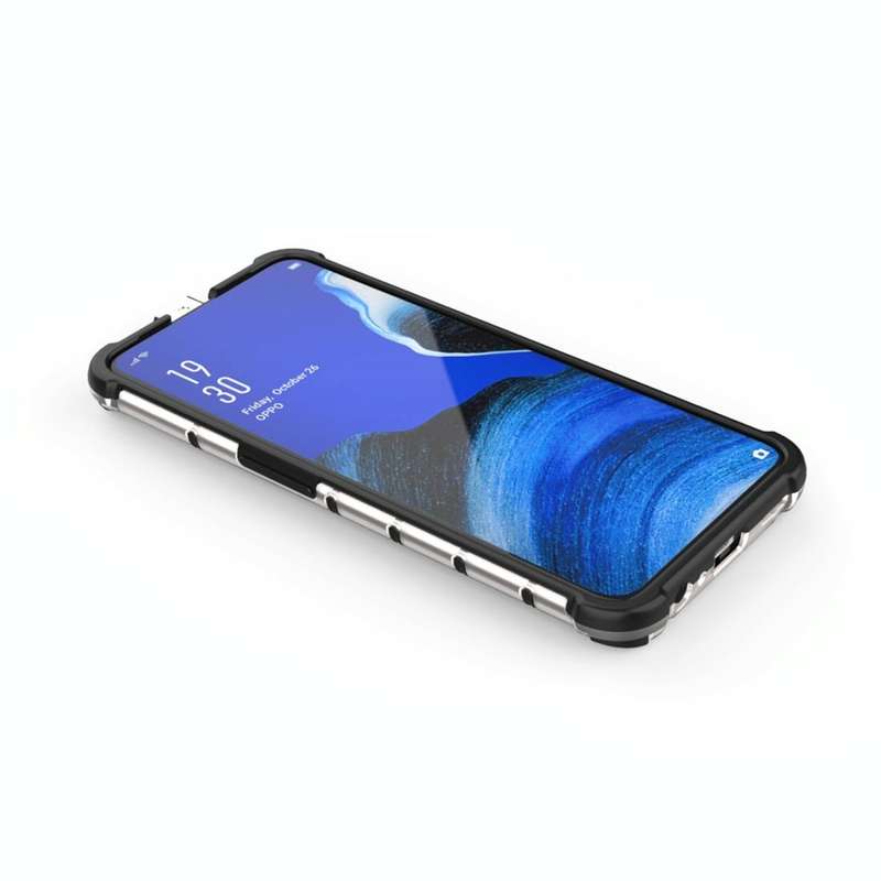 For Oppo Reno2 Z Shockproof Honeycomb PC + TPU Case(Blue)