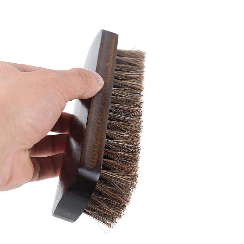 Big Red Horse Brush Horse Mane Brush Soft Shoes Cleaning Brush(Mahogany Brown Hair)