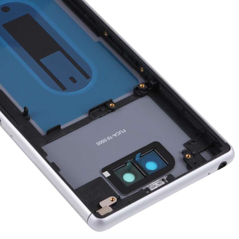 For Sony Xperia 8 Battery Back Cover with Middle Frame & Camera Lens Cover(Silver)