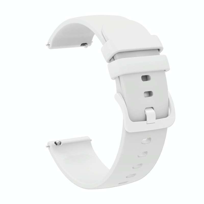 For Garmin Forerunner 255S 18mm Solid Color Soft Silicone Watch Band(White)