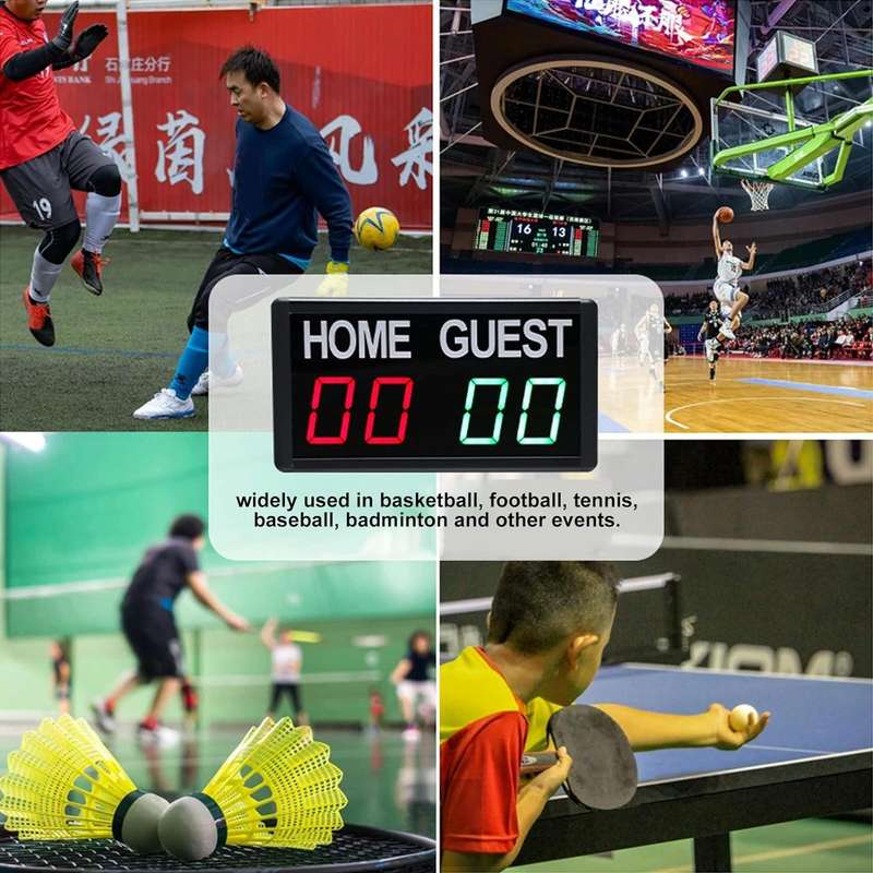 100?240V LED 0-99 Game Scoreboard With Remote Control for Basketball AU Plug