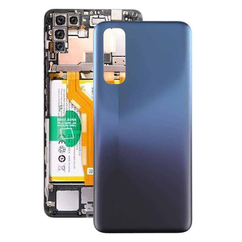 For OPPO Realme 7 / RMX2155 / RMX2151 / RMX2163 Battery Back Cover (Black)