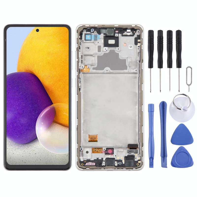 For Samsung Galaxy A72 4G SM-A725 6.43 inch Original LCD Screen Digitizer Full Assembly with Fram...