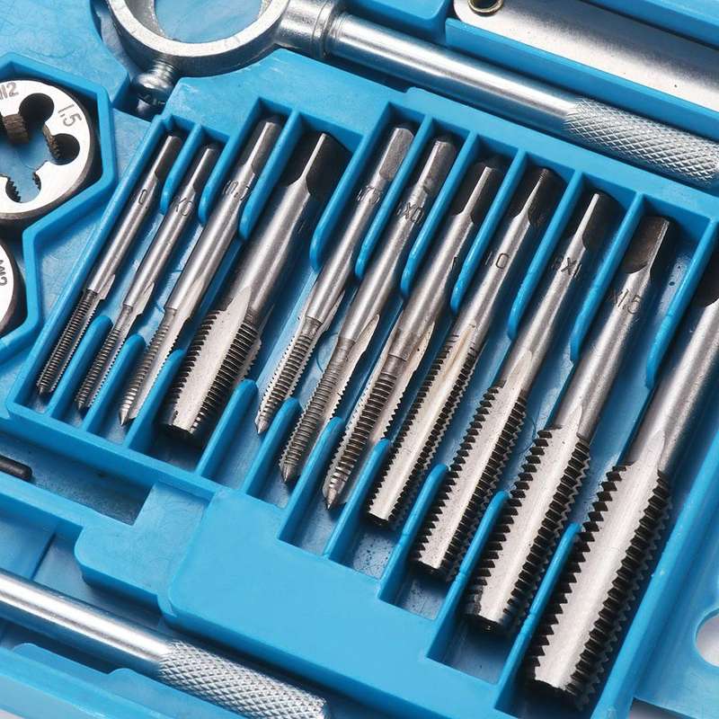 Hand Die Model Tap Tap Die Set Manual Tapping Drill Thread Hole, Style:40 In 1