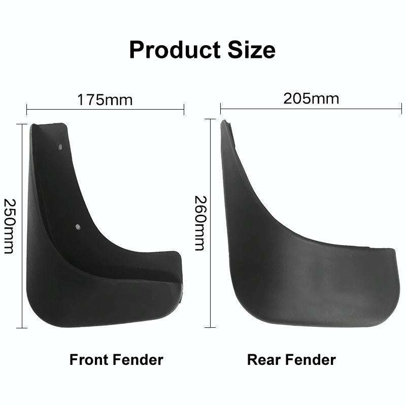 For Volkswagen Touran 2004-2015 4pcs/Set Car Auto Soft Plastic Splash Flaps Fender Guard