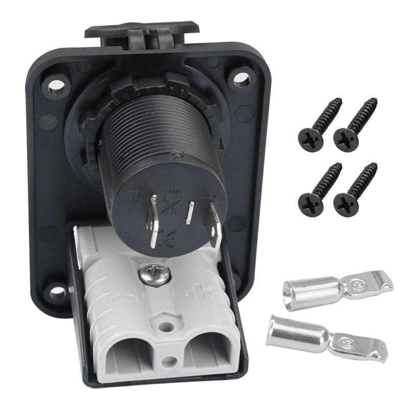 Large Current Plug With 12V Cigarette Lighter Panel Combination