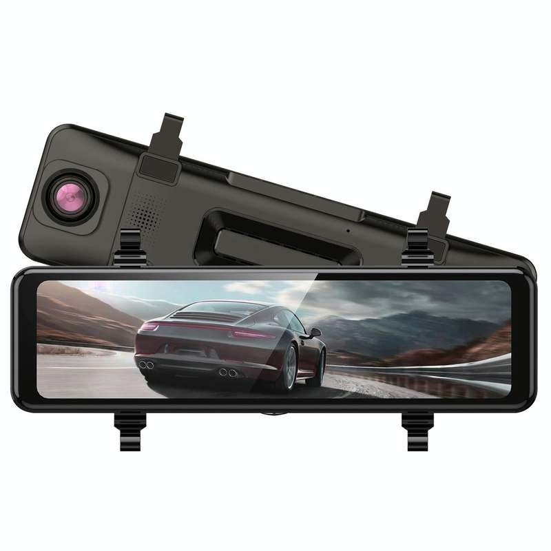 Anytek Q8 4K HD Large Screen Car Recorder Double Record Reversing Image Rear View Mirror Night Vi...