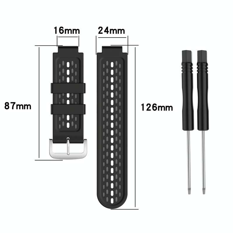 For Garmin Approach S2 / S4 Two-color Silicone Watch Band(Black Grey)