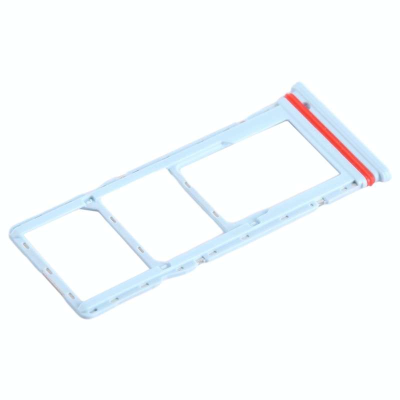 For Infinix Smart 6 HD X6512 SIM Card Tray + SIM Card Tray + Micro SD Card Tray (Baby Blue)