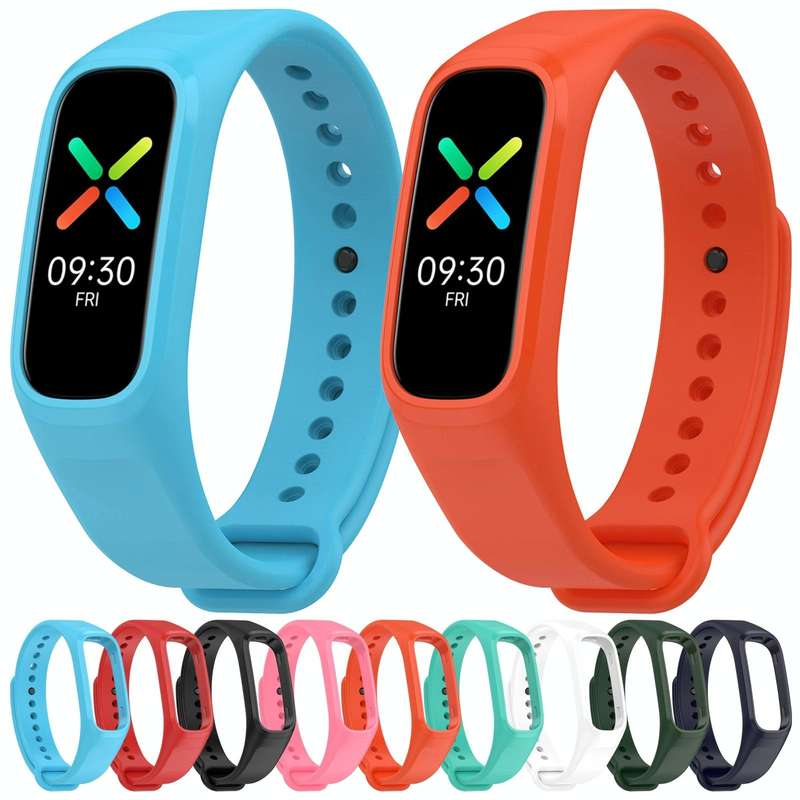 For OPPO Band Vitality Edition Waterproof Sweatproof Solid Color Watch Band(Black)