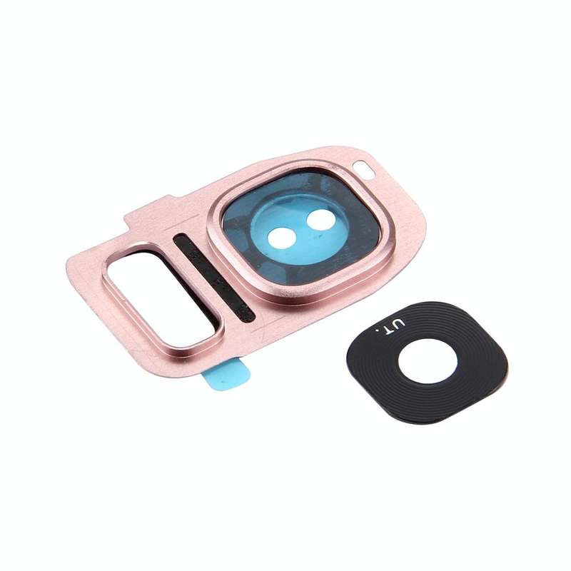 For Galaxy S7 / G930 10pcs Rear Camera Lens Cover + Flashlight Bracker (Rose Gold)