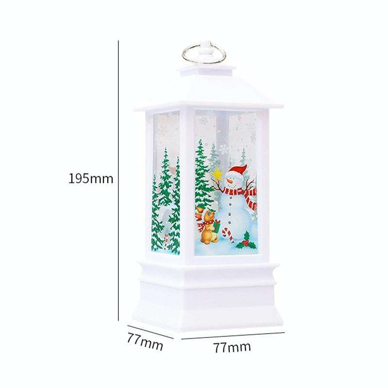 Christmas Flame Lantern Christmas Decoration LED Luminous Ornament Candlestick Lamp, Size: Large ...