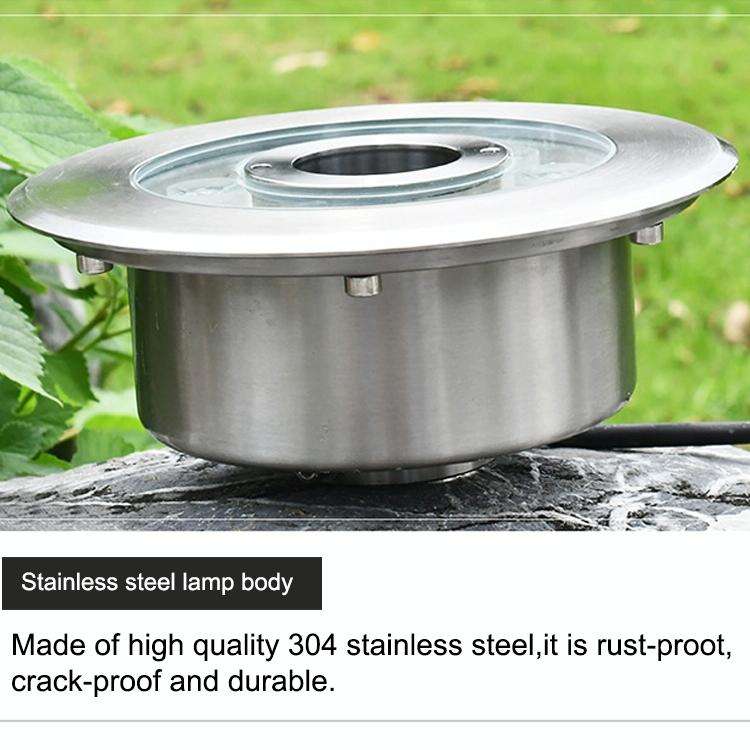 18W Landscape Ring LED Stainless Steel Underwater Fountain Light(Warm Light)