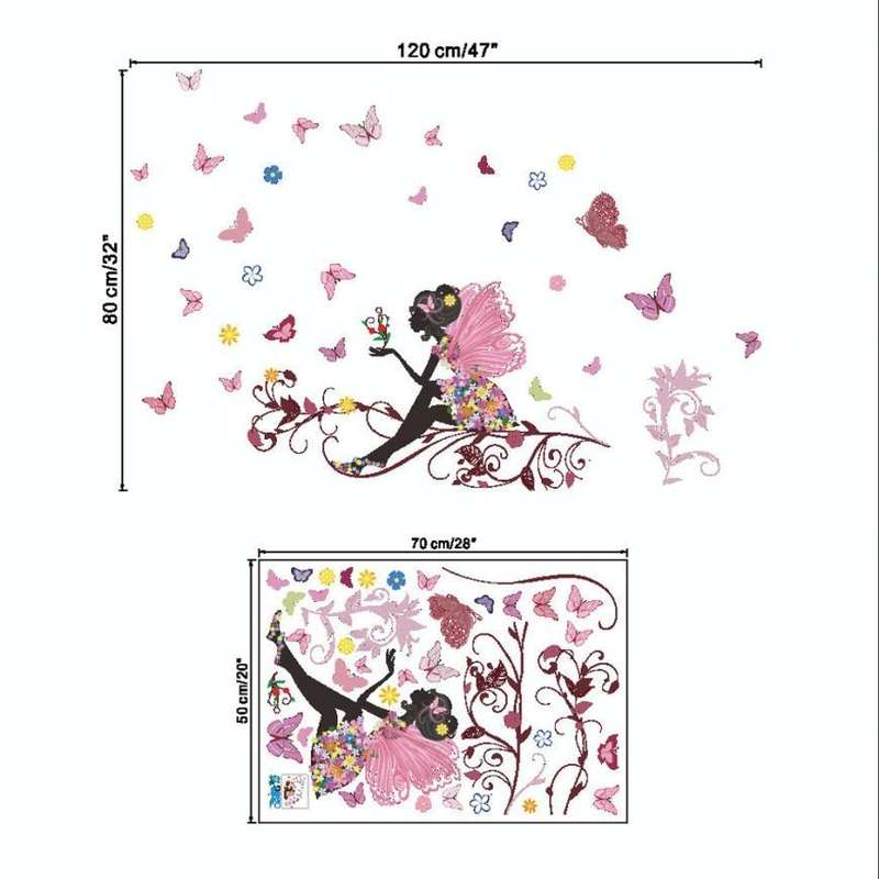Removable Butterfly Fairy Bedroom Living Room Wall Sticker