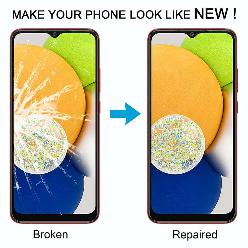 For Samsung Galaxy A03 SM-A035F 10pcs Front Screen Outer Glass Lens with OCA Optically Clear Adhe...