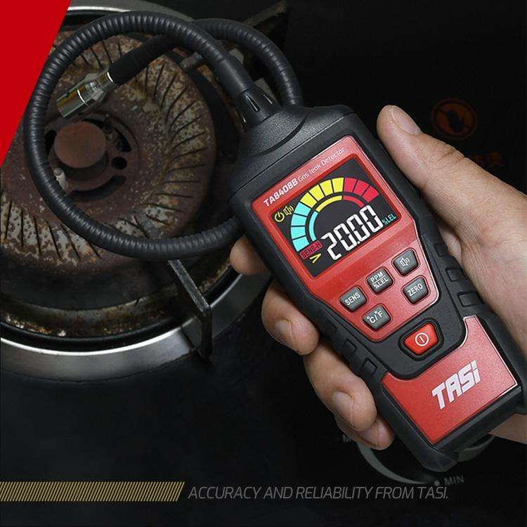 TASI Combustible Gas Detector Natural Gas Flammable Alarm Leak Detector, Specification: TA8408A