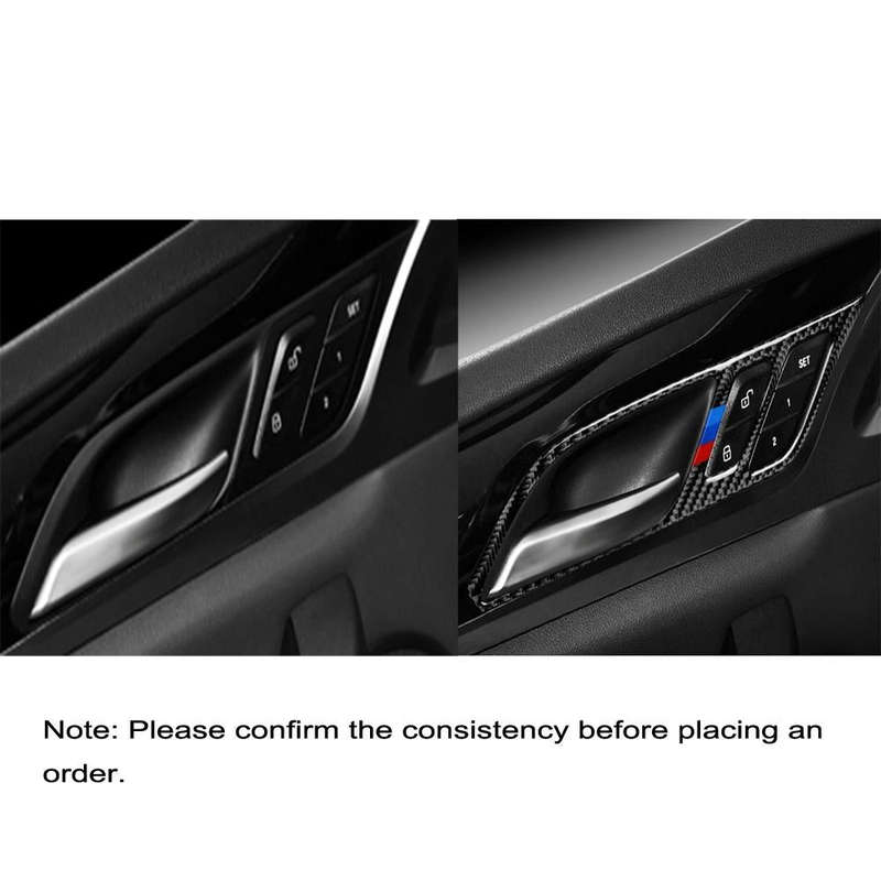 Car Carbon Fiber Inner Door Handle 3-color Decorative Sticker for BMW G01 X3 2018-2020 / G02 X4 2...